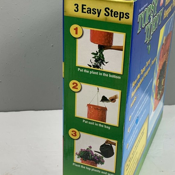 Topsy Turvy Tomato Hummingbird Hangout Flower Planter Upside Down Vertical Grow - Picture 2 of 5